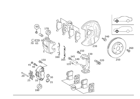 Front Wheel Brake for 1998 Mercedes-Benz E430 #1