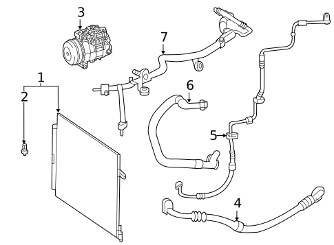 Condenser, Compressor & Lines for 2022 Mercedes-Benz GLE 53 AMG® SUV #4