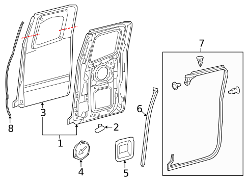 Door & Components for 2020 Toyota Tacoma #1