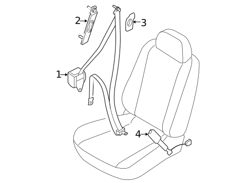 Seat Belt for 2017 Nissan Altima #0