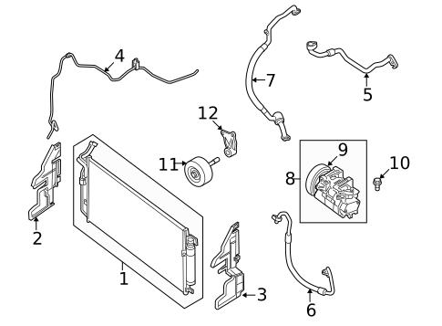 Condenser, Compressor & Lines for 2011 Nissan Altima #0