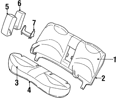 Rear Seat for 1996 Mercury Grand Marquis #0