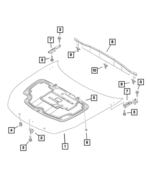 Hood and Hood Release for 2019 Fiat 124 Spider #1