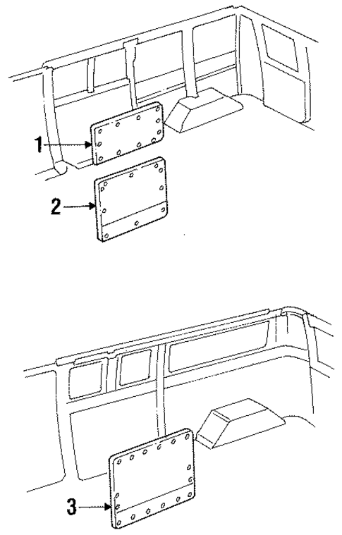 Interior Trim - Side Door for 1986 Ford E-350 Econoline #1