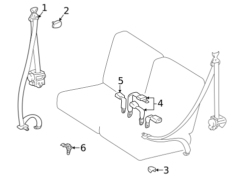 Seat Belt for 2000 Lexus LX470 #1