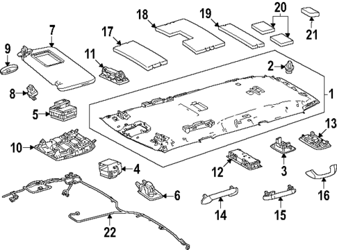 Interior Trim - Roof for 2024 Lexus GX550 #1