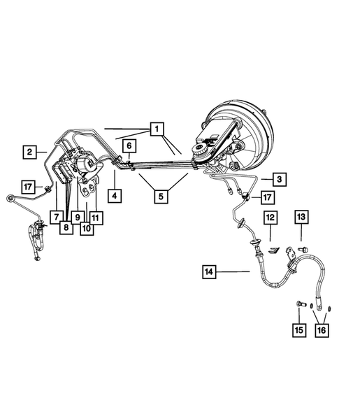 Hydraulic Control Unit, Brake Tubes and Hoses for 2011 Chrysler 200 #0