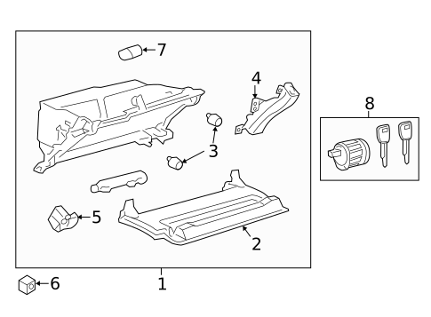 Glove Box for 2018 Lexus ES350 #2