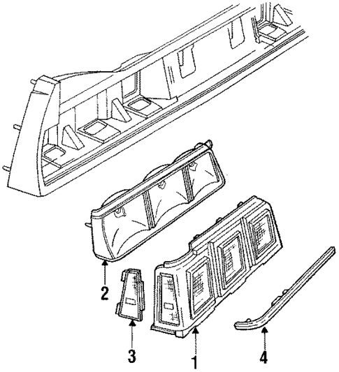 Tail Lamps for 1986 Chevrolet Celebrity #2