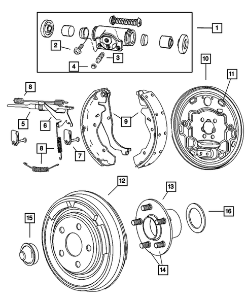 Rear Brakes for 2005 Chrysler PT Cruiser #1