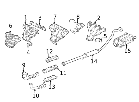 Exhaust Components for 2001 Honda CR-V #0