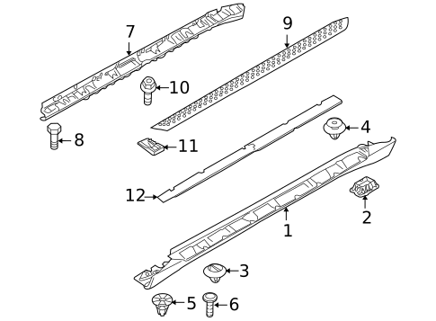 Exterior Trim - Pillars for 2011 BMW X6 #0