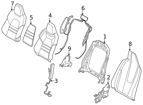 Front Seat Components for 2022 Porsche Cayenne #0