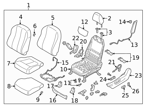 Driver Seat Components for 2025 Mitsubishi Eclipse Cross #0