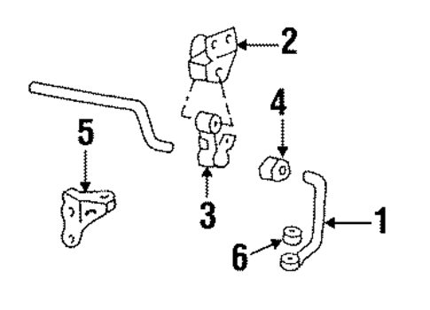 Stabilizer Bar & Components for 1993 Cadillac 60 Special #0