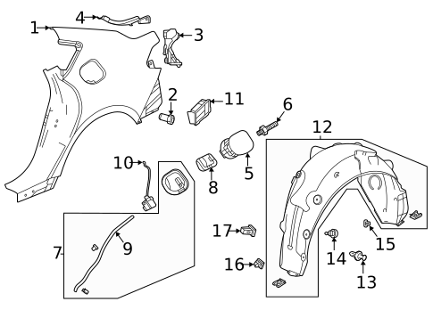 Quarter Panel & Components for 2025 Acura TLX #0