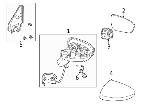 Outside Mirrors for 2022 Nissan Rogue #1