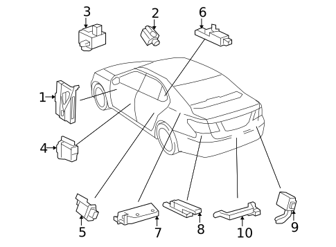 Alarm System for 2007 Lexus LS460 #1