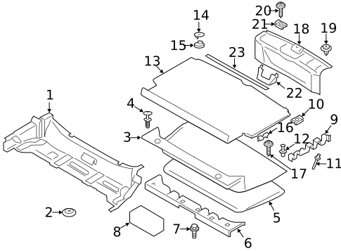 Interior Trim - Rear Body for 2015 Mini Cooper Paceman #0