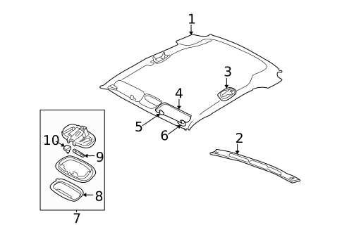 Interior Trim - Roof for 2006 Jeep Liberty #0