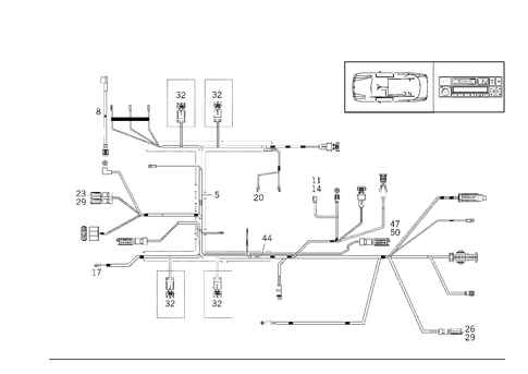 Cable Harness for Radio, Loudspeaker and CD-Player for 1998 Mercedes-Benz E430 #2