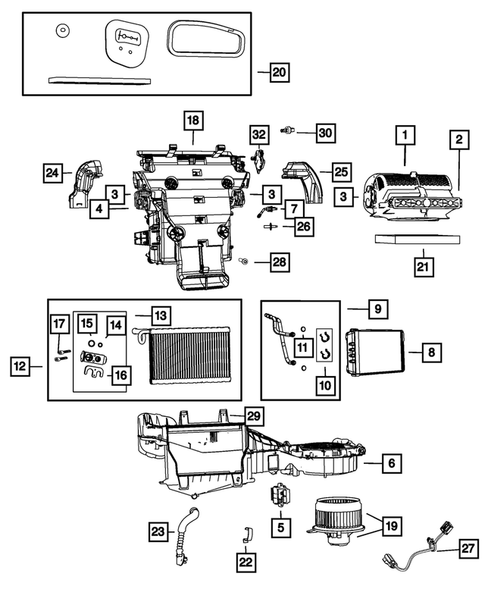 Air Conditioner and Heater Units for 2021 Dodge Durango #0