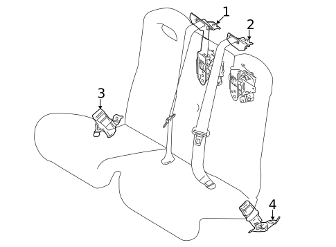 Rear Seat Belts for 2022 Lexus LC500 #1