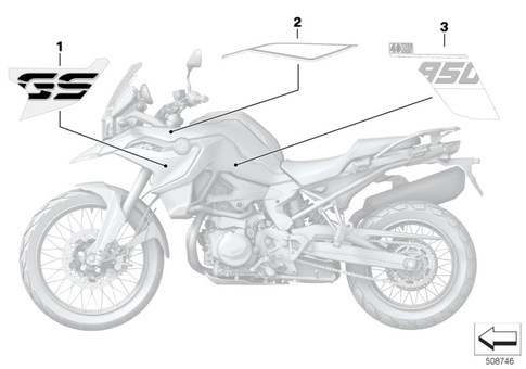 Stickers, Labels, Adhesive Film Strips for 2020 BMW-Motorrad F 850 GS #2