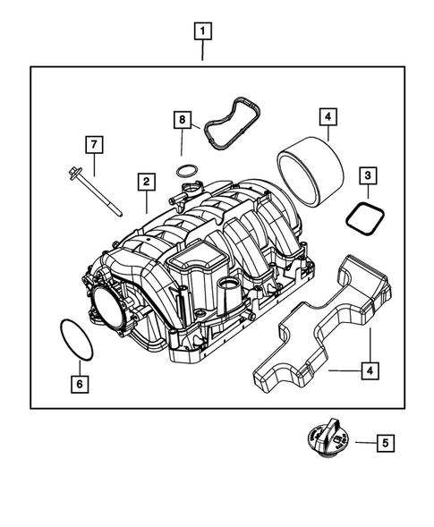 Manifolds and Vacuum Fittings for 2009 Jeep Commander #1