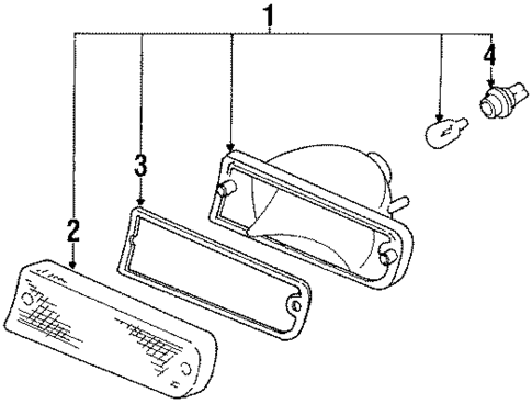 Signal Lamps for 1991 Subaru Legacy #1