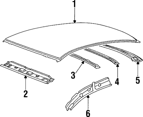 Roof & Components for 2002 Mitsubishi Mirage #0