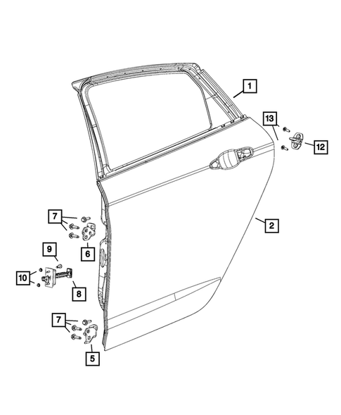 Rear Door for 2016 Chrysler 200 #1