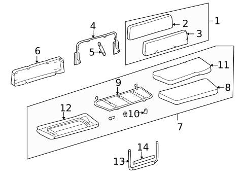 Rear Seat Components for 2005 Mercedes-Benz G55 AMG #0
