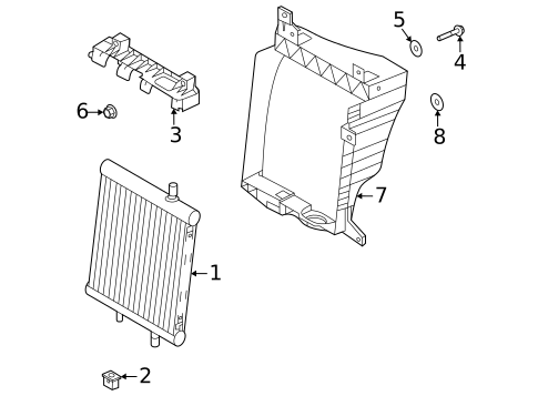Radiator & Components for 2020 Land Rover Defender 110 #1