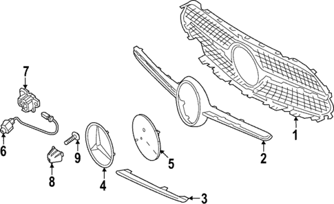 Grille & Components for 2022 Mercedes-Benz CLS450 #0