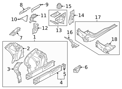Structural Components & Rails for 2023 BMW 840i Gran Coupe #0