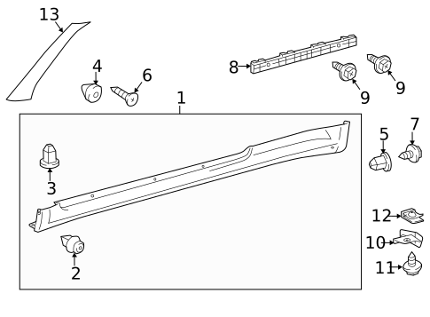 Exterior Trim - Pillars for 2016 Scion tC #0