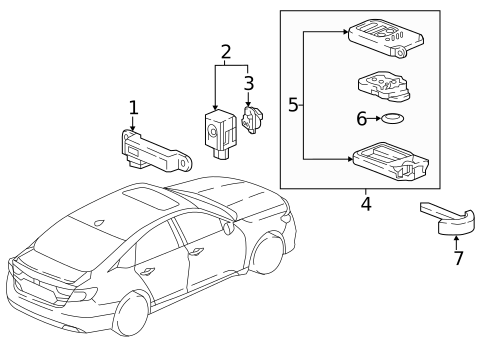 Keyless Entry Components for 2021 Honda Accord #0