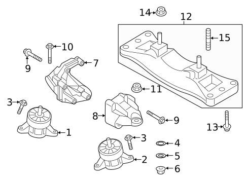 Engine & Trans Mounting for 2019 Genesis G70 #1