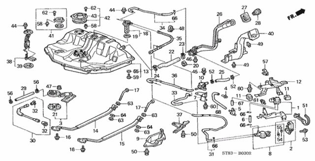 Fuel Tank (3) for 1999 Acura Integra #1