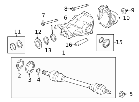 Axle & Differential for 2015 BMW 750Li xDrive #0