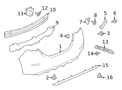 Bumper & Components - Rear for 2023 Nissan LEAF #0