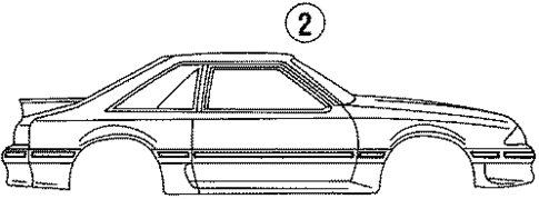 Stripe Tape for 1988 Ford Mustang #1