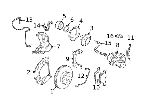 Brake Components for 2008 BMW 535xi #1