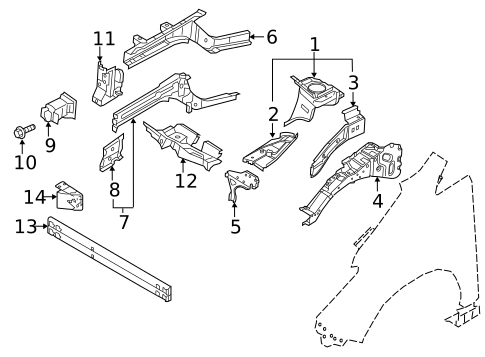 Structural Components & Rails for 2022 Nissan LEAF #0
