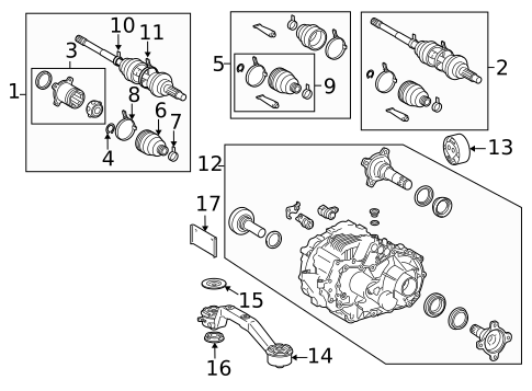 Drive Axles for 2008 Lexus RX400h #1