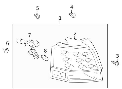 Combination Lamps for 2007 Mitsubishi Outlander #1