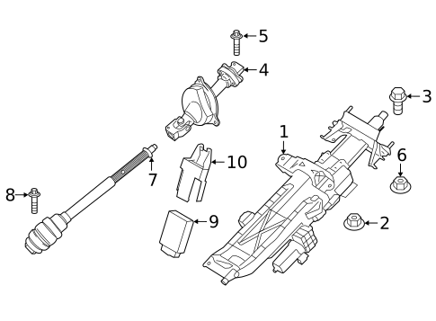 Steering Column Assembly for 2018 BMW 640i xDrive Gran Turismo #0