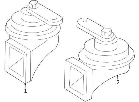 Horn for 2002 Mercedes-Benz CLK430 #0