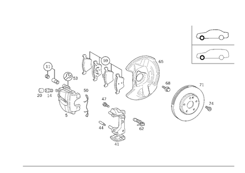 Front Wheel Brake for 1998 Mercedes-Benz E430 #2